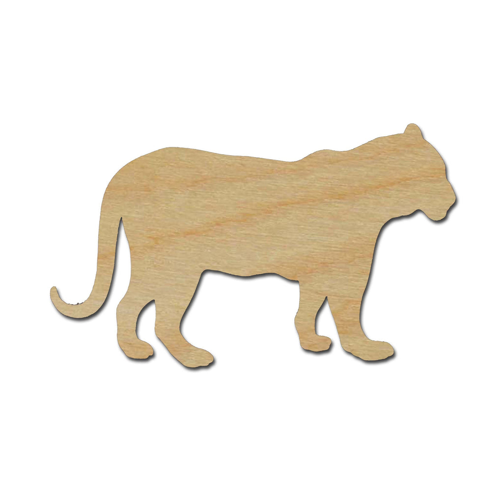 Tiger Shape Unfinished Wood Cut Out Animal Crafts Variety of Sizes