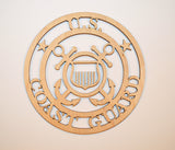 U.S. Coast Guard Badge Unfinished Wood Cut Out Part # USCG