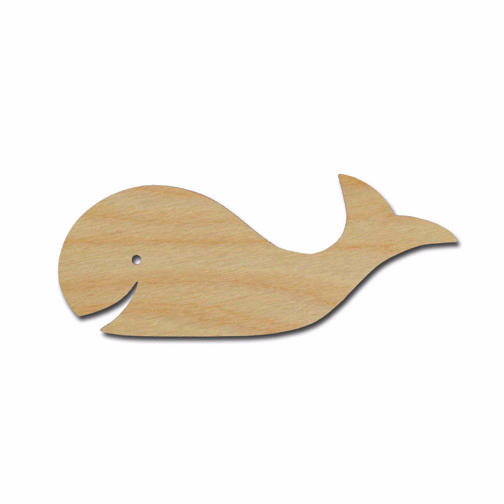Whale Shape Unfinished Wood Sea Life Craft Cutout Variety of Sizes