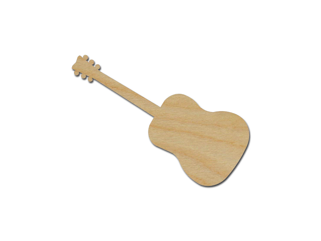 Acoustic Guitar Shape Unfinished Wood Cutout Variety of Sizes