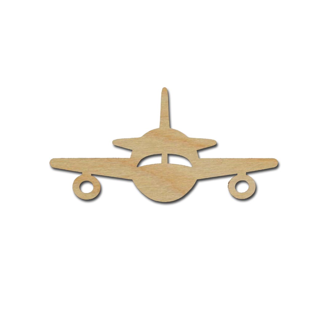 Airplane Shape Unfinished Wood Craft Cut Outs Variety of Sizes