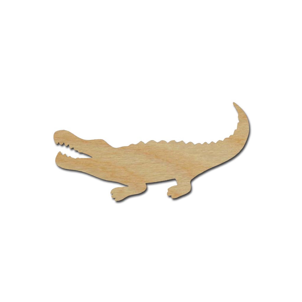 Alligator Shape Wood Cutouts Unfinished DIY Crafts Variety of Sizes