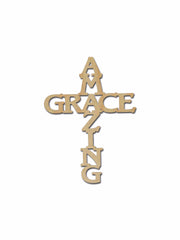 Amazing Grace Wood Cross