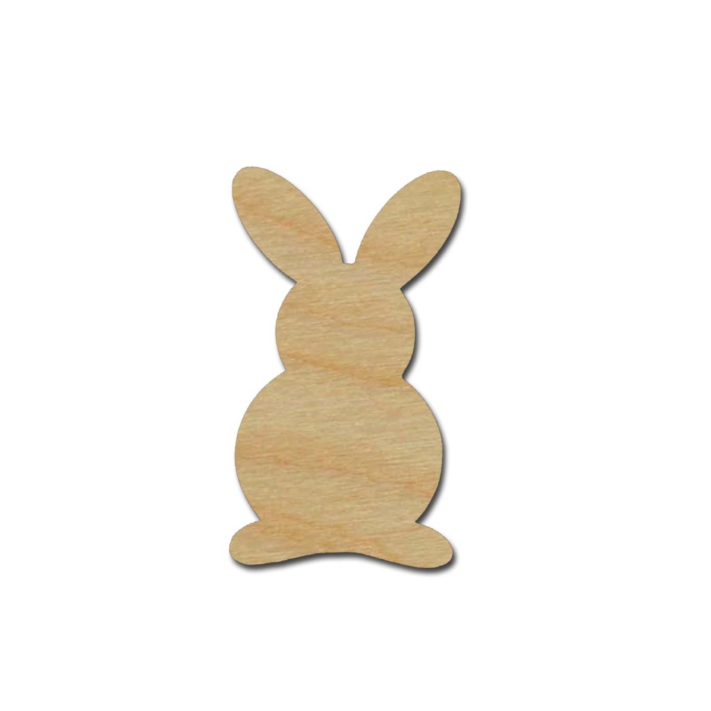Bunny Rabbit Shape Unfinished Wood Craft Cutout Variety of Sizes