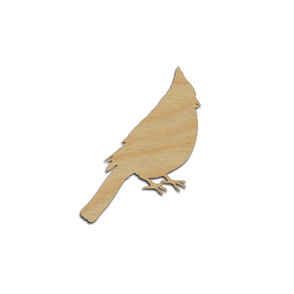 Cardinal Bird Shape Wood Cutouts Unfinished DIY Crafts Variety of Sizes