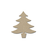 Christmas Tree With Star Unfinished Wood MDF Cutout