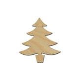 Christmas Tree With Star Unfinished Wood Cutout