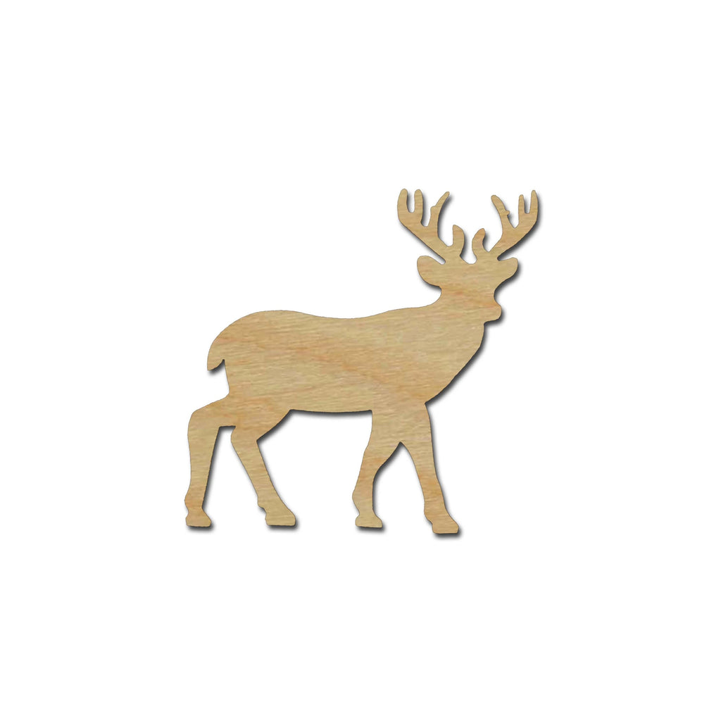 Deer Shape Unfinished Wood Animal Cutouts Variety of Sizes #001