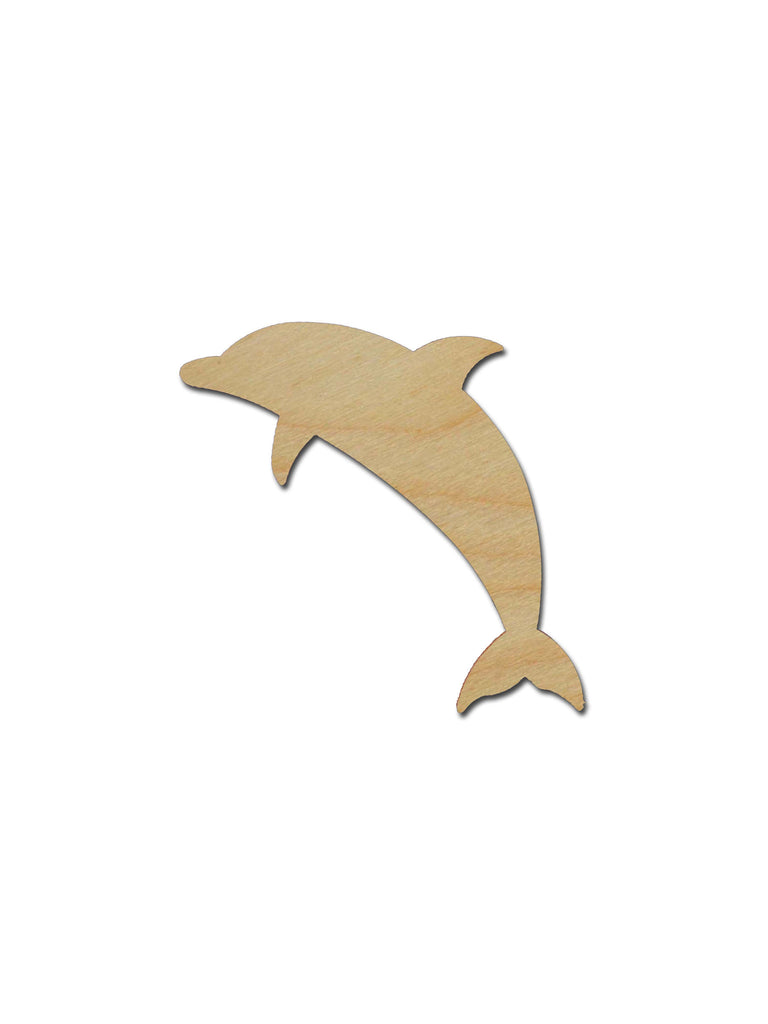 Dolphin Shape Unfinished Wood Cutout Variety of Sizes