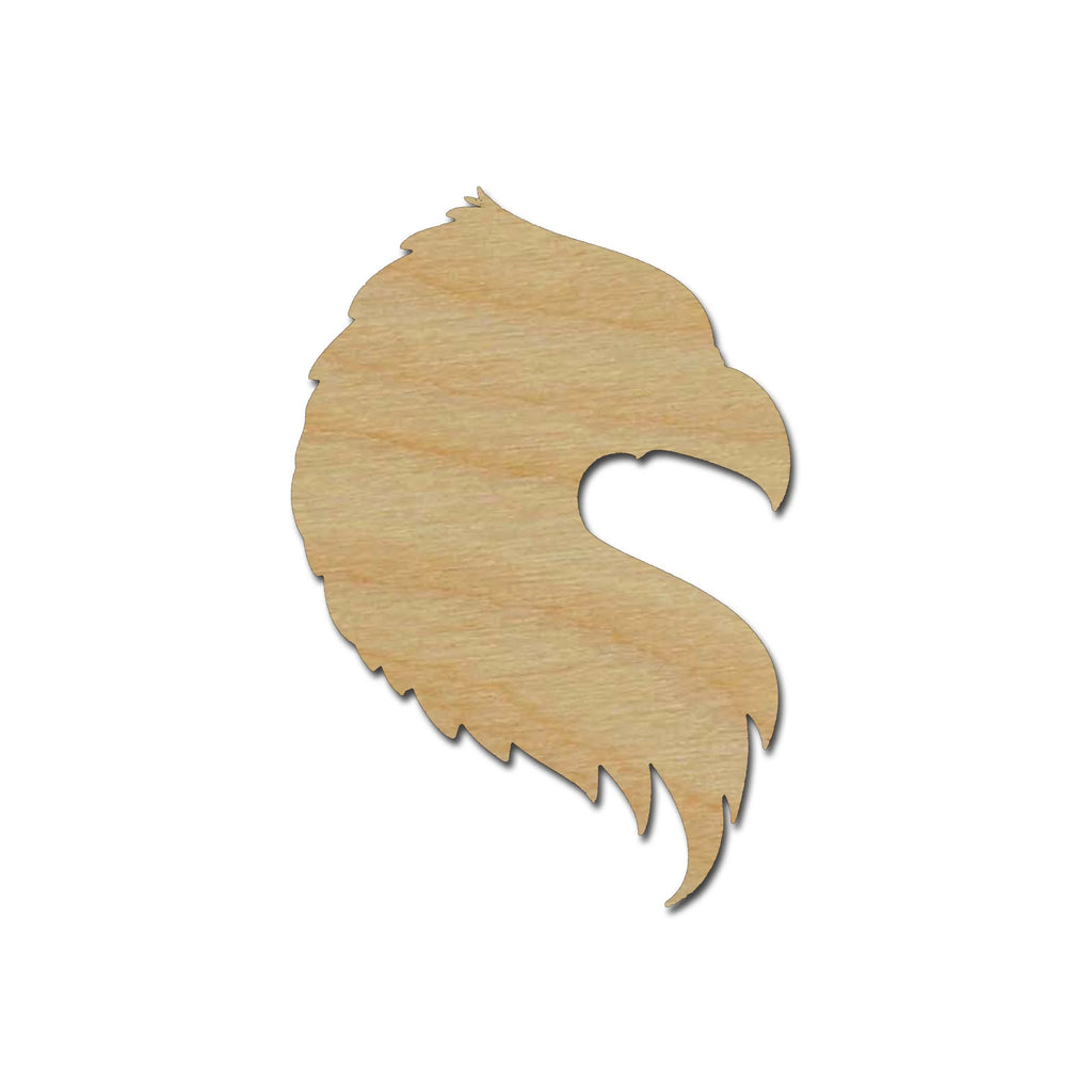 Eagle Head Shape Unfinished  Wood Cutouts DIY Crafts Birds Variety of Sizes #002