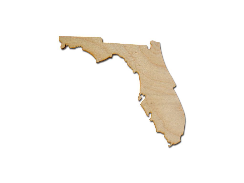 Florida State Shape Unfinished Wood Craft Cut Out Variety Of Sizes Made In USA
