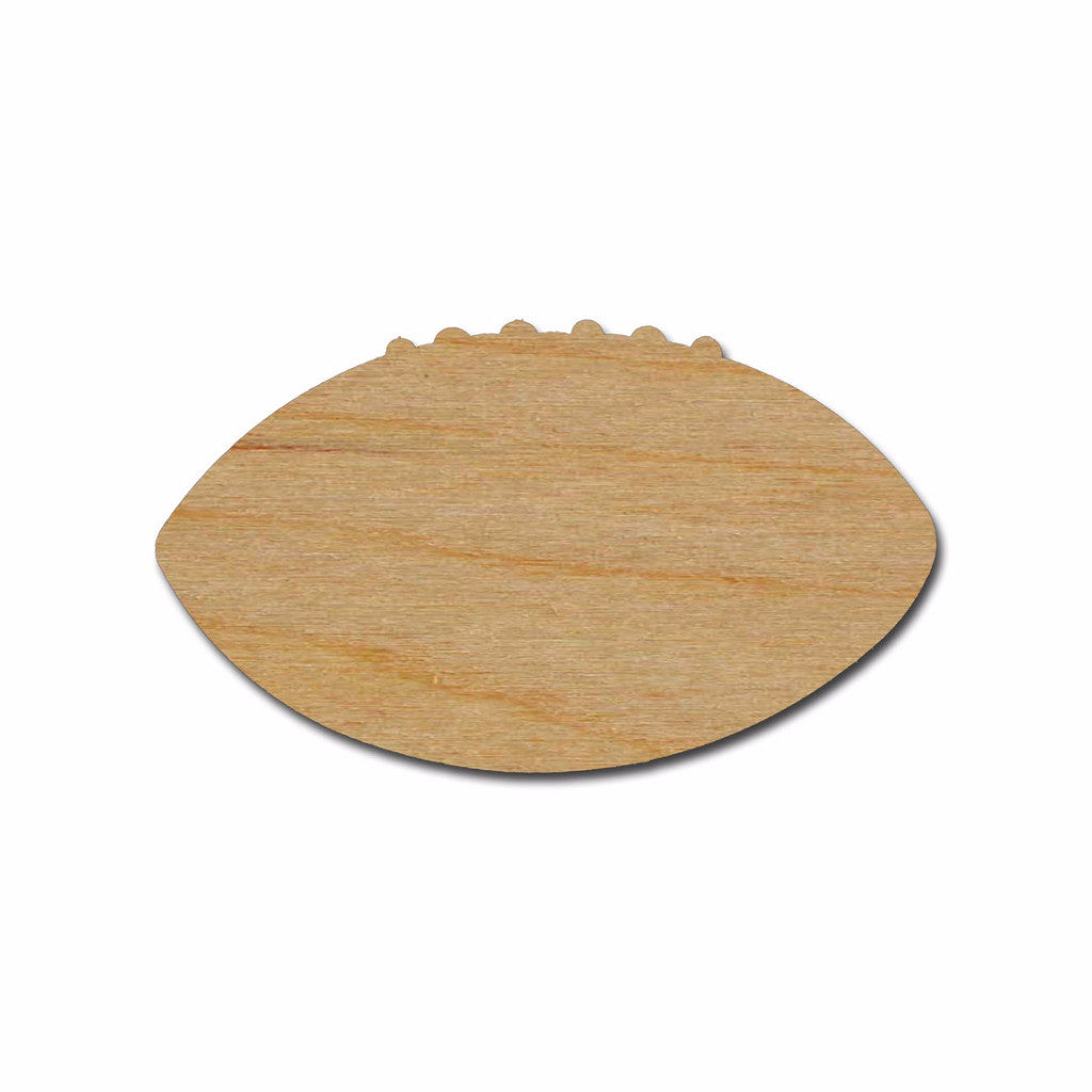 Football  Shape Unfinished Wood Cutout Variety of Sizes