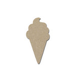 Ice Cream Cone Shape Unfinished MDF Wood Cutouts DIY Crafts