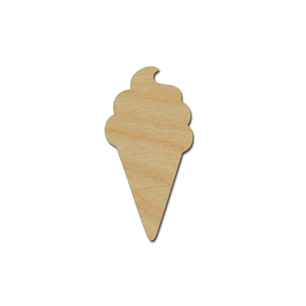 Ice Cream Cone Shape Unfinished Wood Cutouts DIY Crafts Variety of Sizes