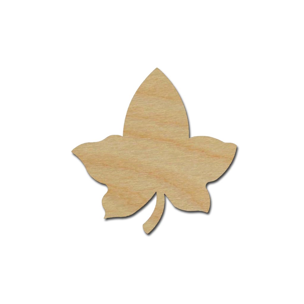 Ivy Leaf Leaf Shape Unfinished Wood Cutout Variety of Sizes