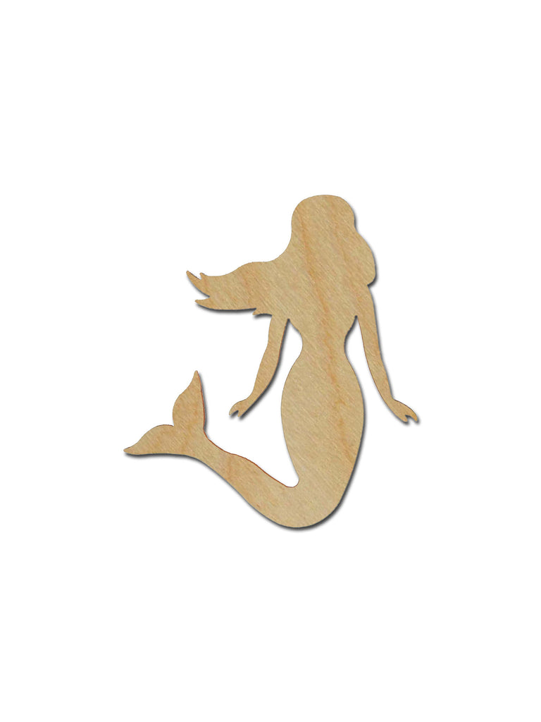 Mermaid Unfinished Wood Cutout Sea Life Theme Variety of Sizes