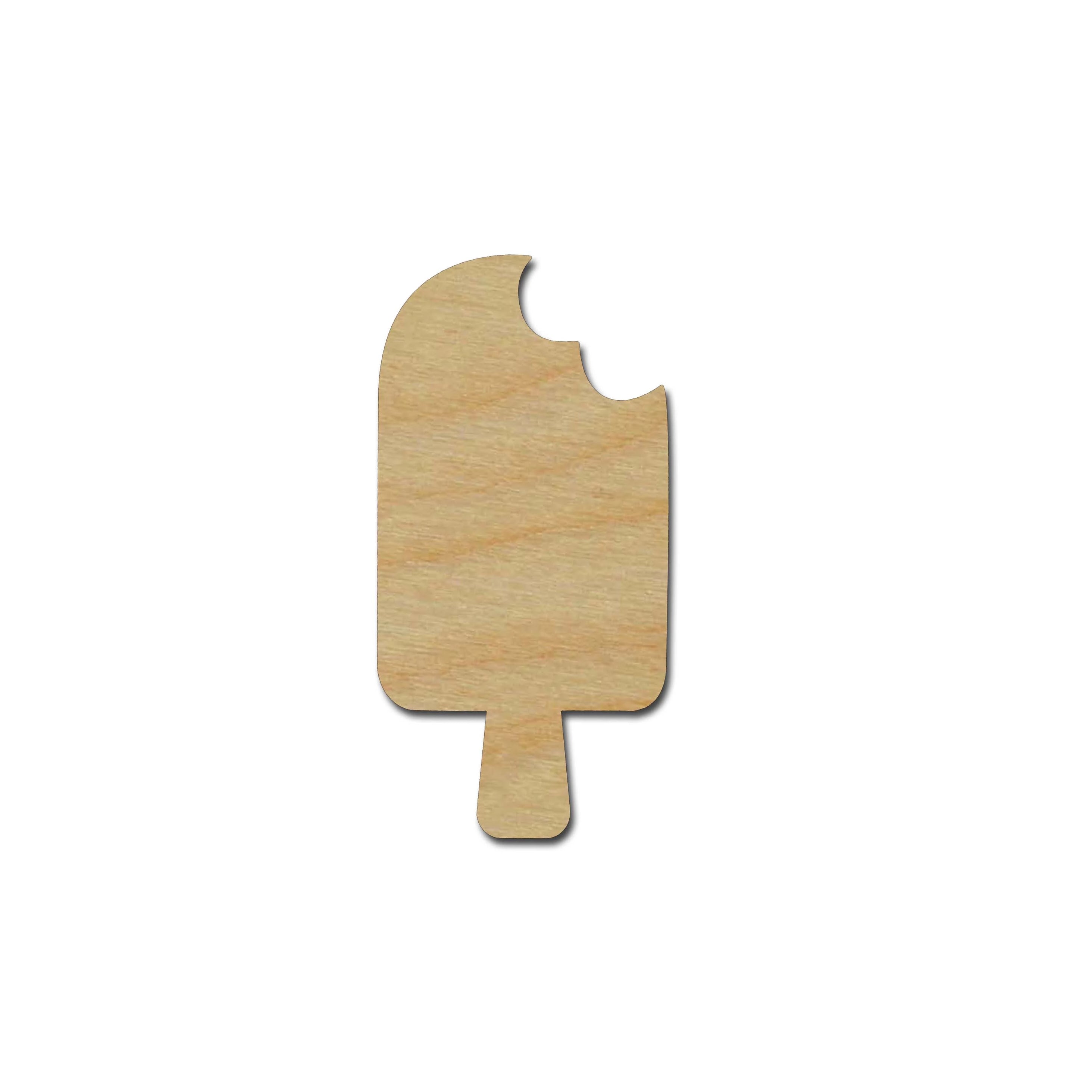 Popsicle Ice Cream Shape Unfinished Wood Cutouts DIY Crafts Variety of