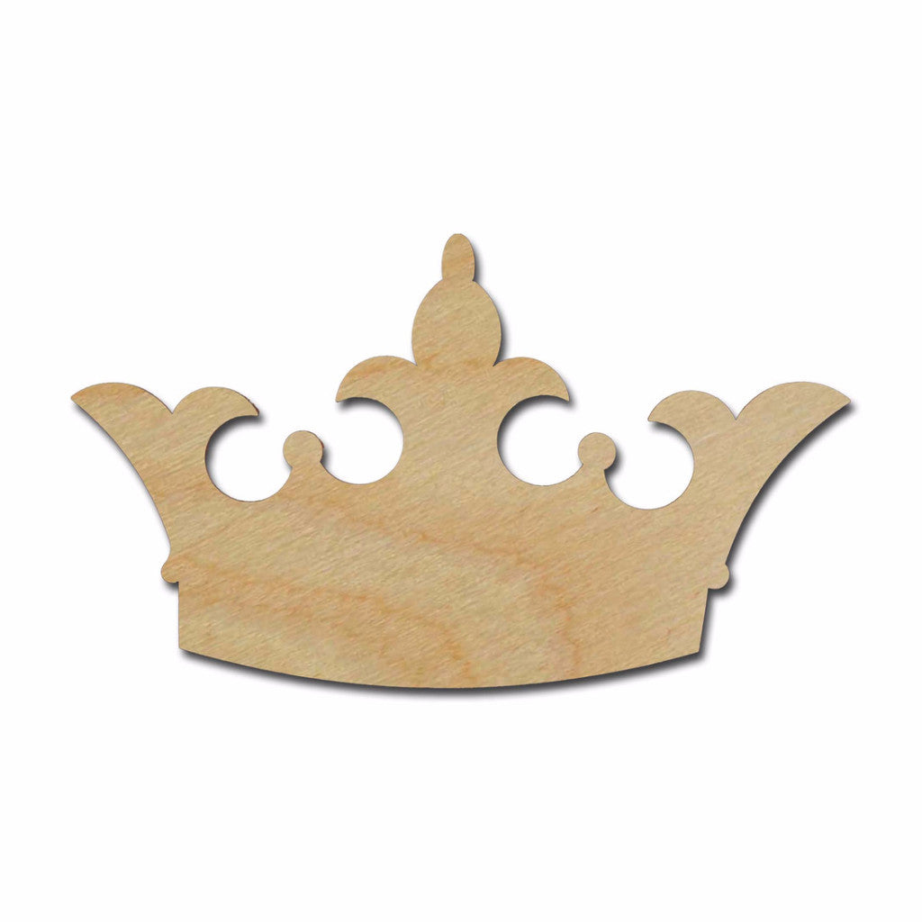 Princess Crown Unfinished Wood Cutout Variety of Sizes