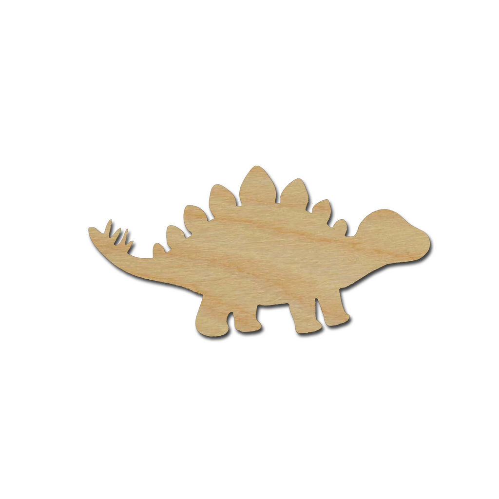 Stegosaurus Dinosaur Shape Unfinished Wood Cutout Variety of Sizes