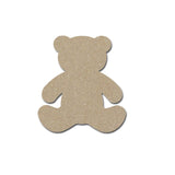 teddy bear shape unfinished wood MDF cutout 