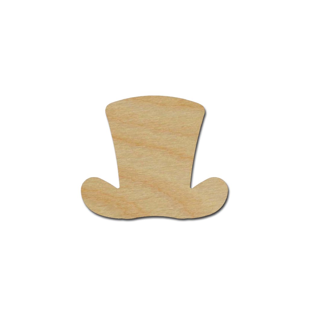 Leprechaun Top Hat Shape St Patricks Day Unfinished Wood Cutout Variety of Sizes