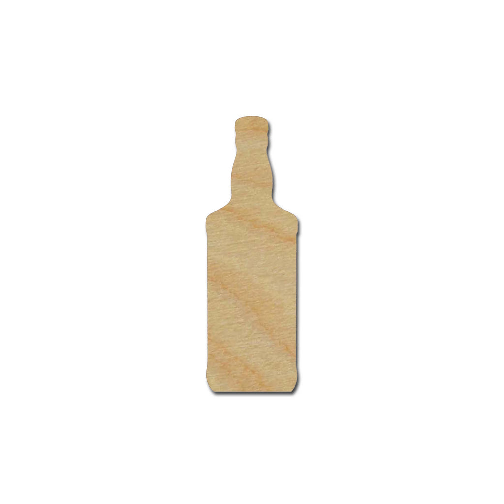 Whiskey Bottle Shape Unfinished Wood Cutouts Variety of Sizes