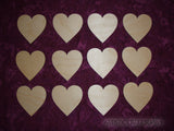 Hearts Shape Unfinished Wood Cut Out Wood Part # HEA-065